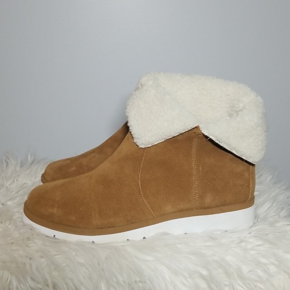 Susina Brown Suede Faux Shearling Ankle Boots - Women’s Size 8.5 - NWOB